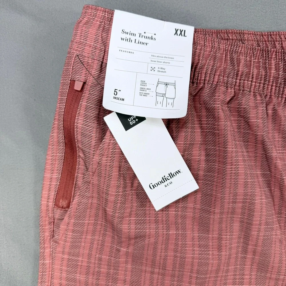 Goodfellow Mens XXL Red Twill Stripe Recycled Polyester‎ 5